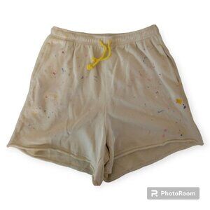 Kerri Rosenthal Cream Splatter Paint Shorts Size M